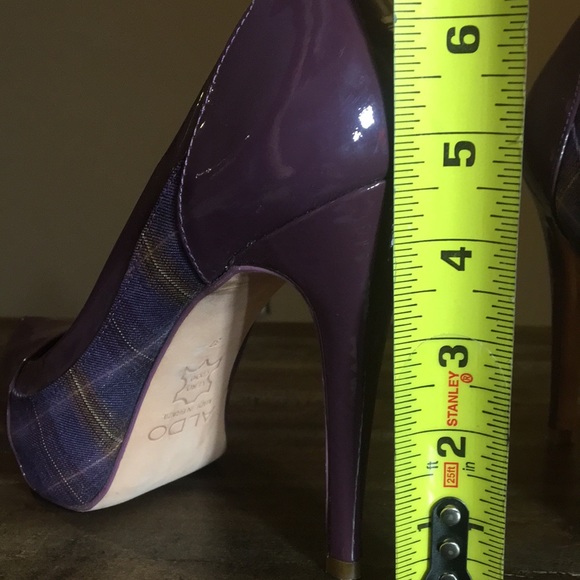 Aldo size 6 purple patent and fabric high heels. - Picture 8 of 8